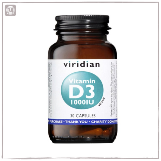 Viridian D3 1000iu 30 capsules